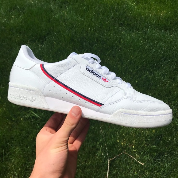 Adidas Continental 80 White/Navy/Scarlet - Picture 2 of 5